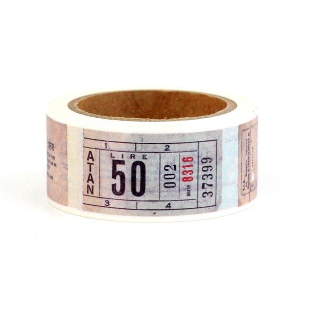 Bulk 10pcs Decorative Vintage Paper Tickets 20mm Wide Washi Tapes